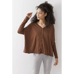 Urban Outfitters Out From Under Lovely Day Drop Shoulder Cardigan Brown Small